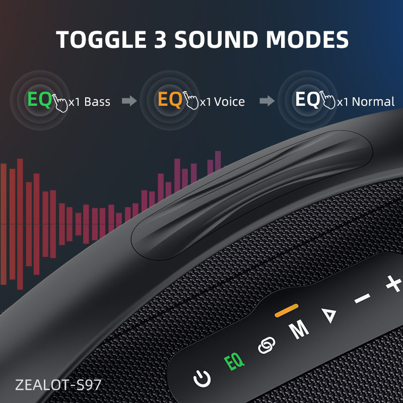 ZEALOT S97 ワイヤレススピーカー カモフラージュ 80W ZEALOT S97