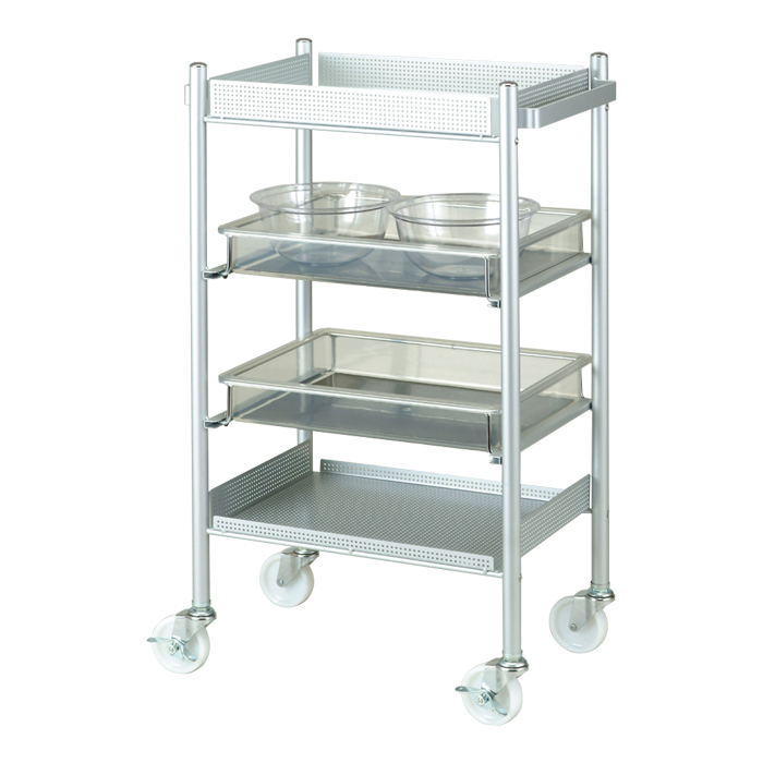 工場 ①鍼灸 ステンレスワゴン 3段 医療用 ①鍼灸 ステンレスワゴン 3