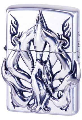 ZIPPO】ジッポー：ZP九尾の狐/銀イブシ