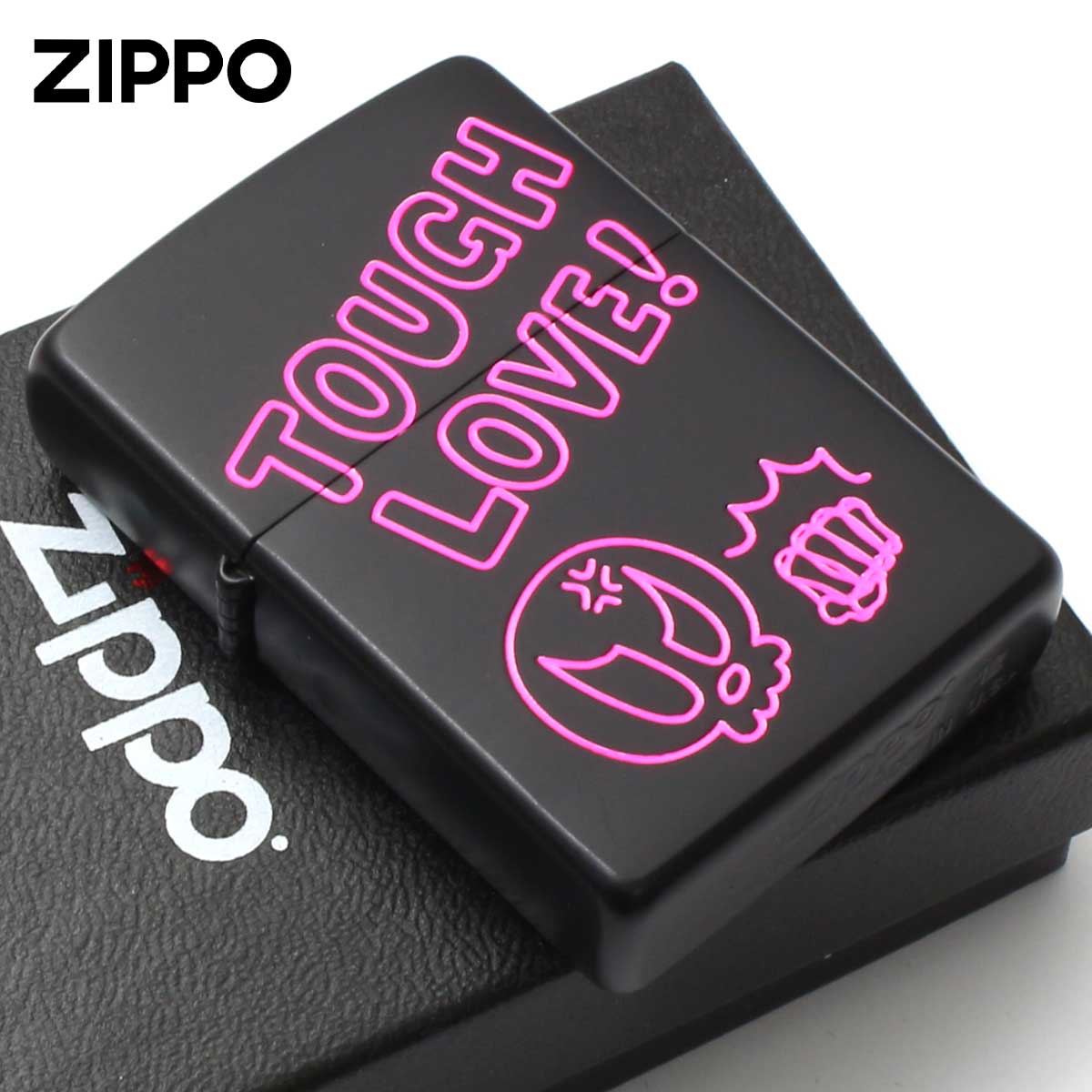 Zippo ジッポー スカル 骸骨 ブラックマット 愛の鞭 FUNNY SKULL TOUGH