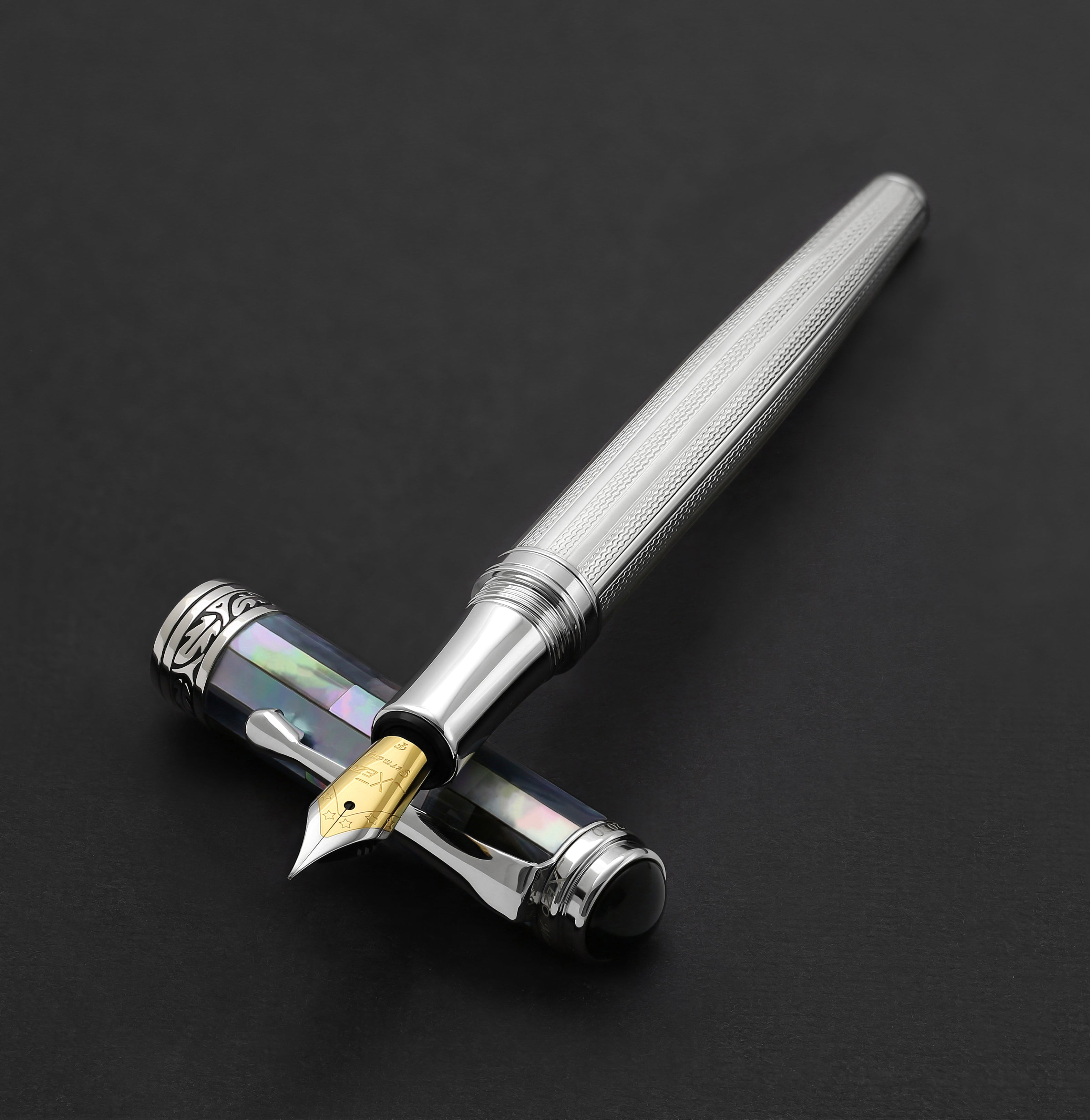 Xezo | Maestro 925 BL MOP F | Xezo Maestro® 925 Sterling Silver