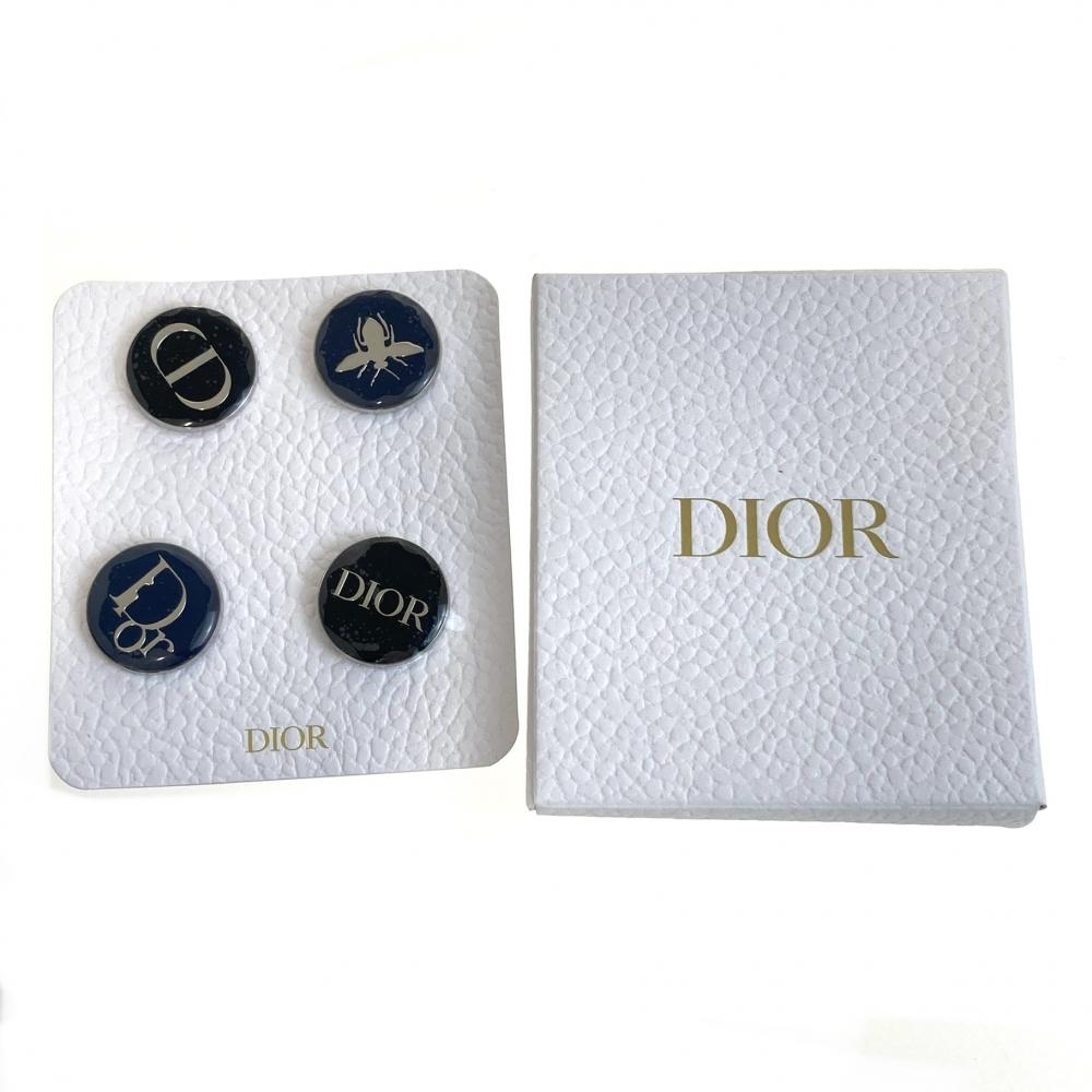 美品 Dior CDロゴ SV925 ピンズ ブローチ バッチ クリスチャン