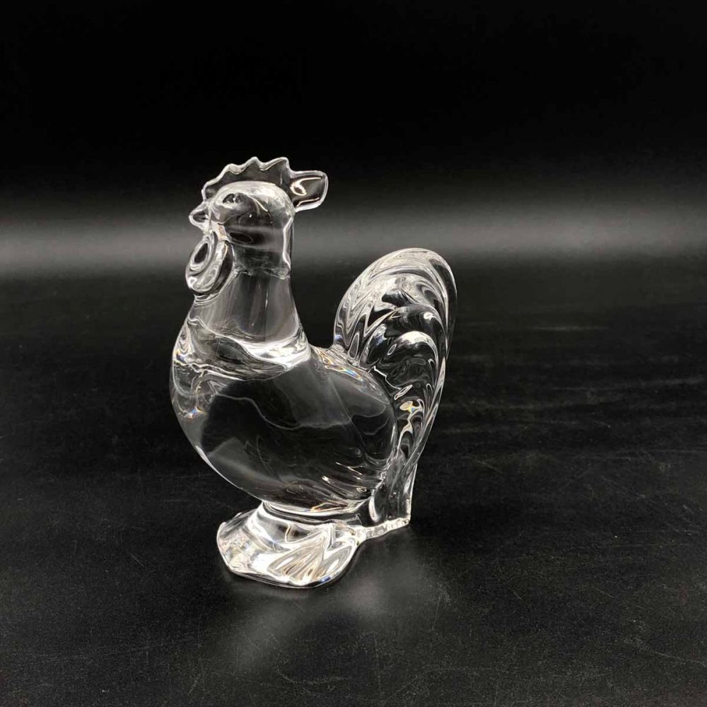 1円 本物 バカラ クリスタル 幸せの鳥 オブジェ 置物 透明系 箱付き【008】