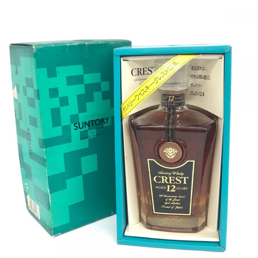 未開栓◇ウイスキーまとめ売り2本セット◇サントリー クレスト 12年 未開栓