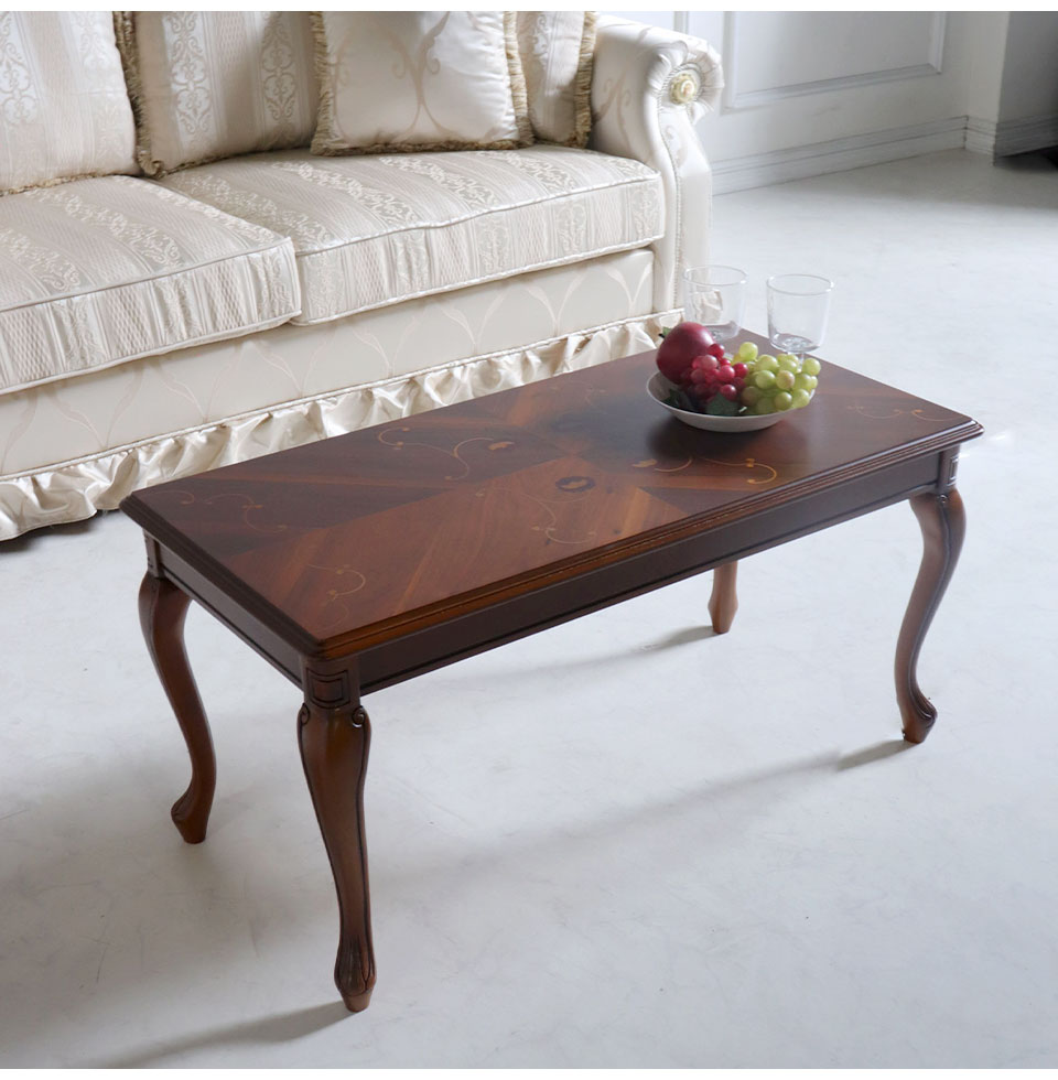 イタリア リビングテーブル 117cm 象嵌 ヨーロピアン おしゃれ