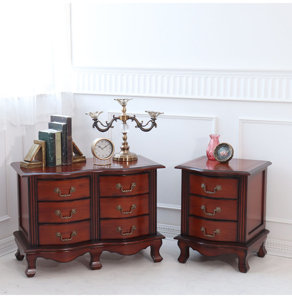 ヨーロピアンアンティークサイドボードキャビネット北欧猫脚コンソール