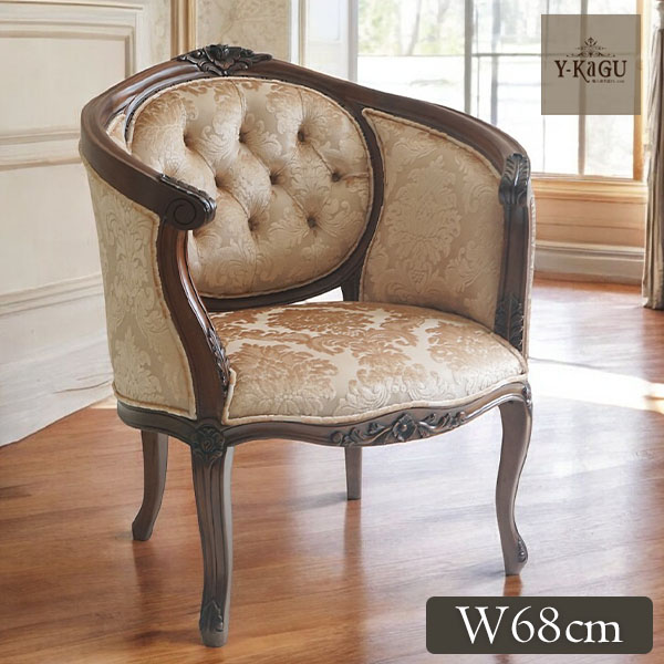 k207r124 神戸家具 カーヴィングアームチェア 英国アンティーク 彫刻