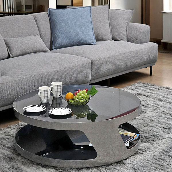 HOBANG ステンレス製 ラウンドセンターテーブル 幅90cm｜Y-KAGU(輸入