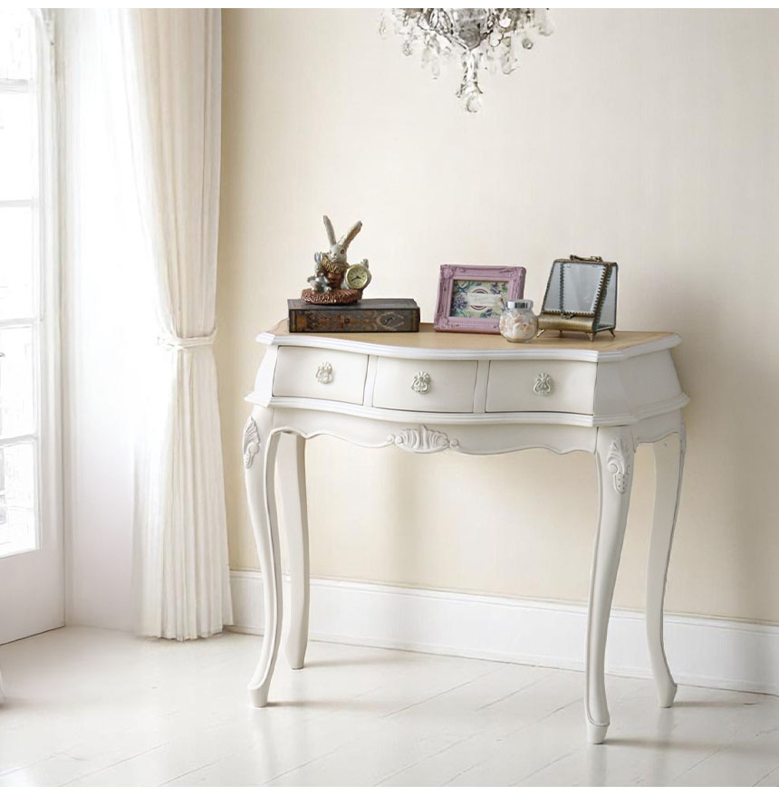 Nino☆管283☆ヨーロピアンクラシック☆姫系☆白家具☆ネストテーブル