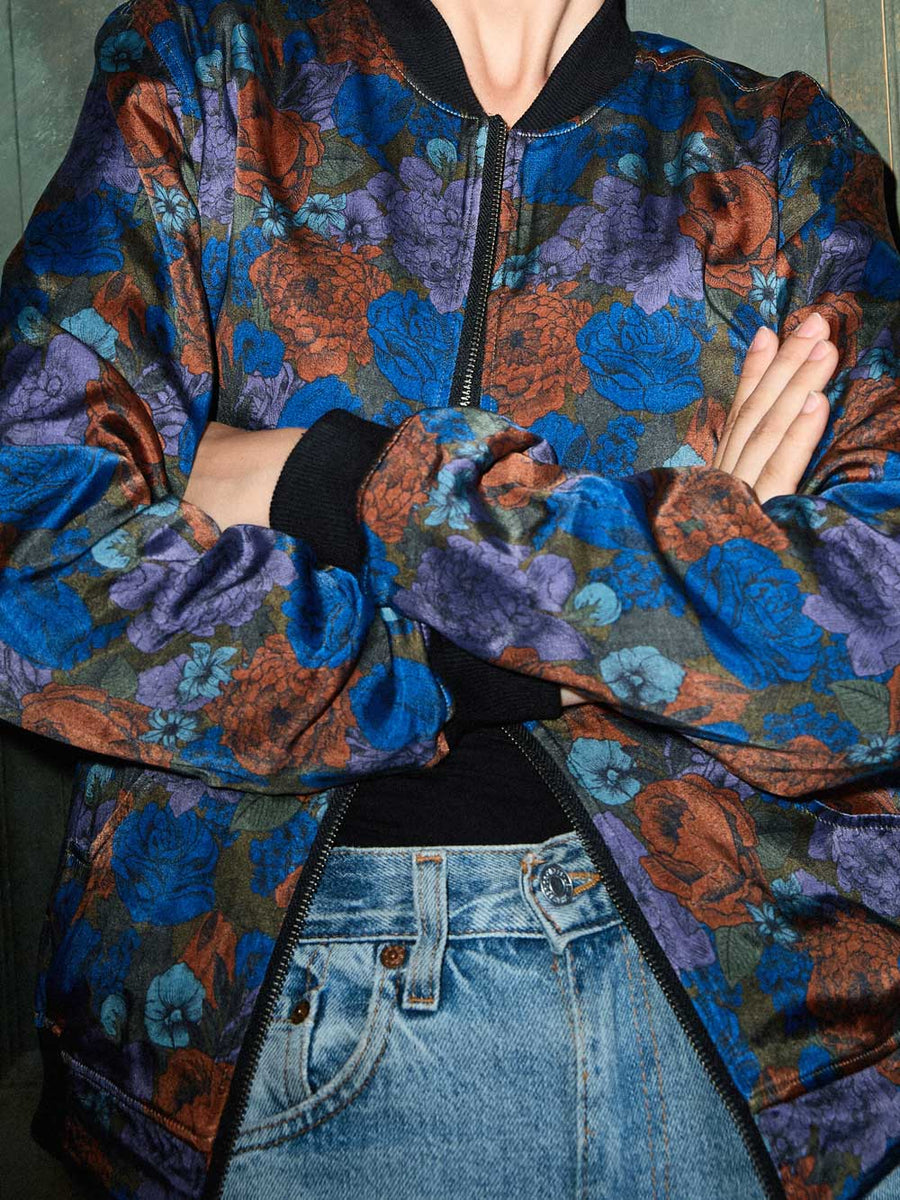 Elsa Reversible Bomber Jacket Bloom/Olive