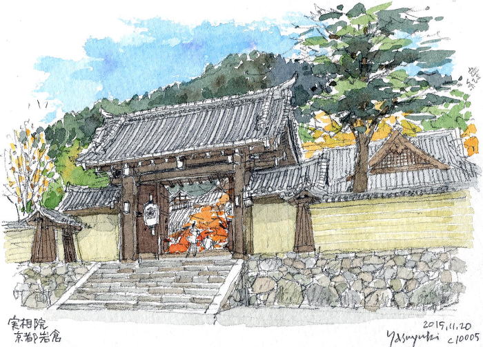 水彩画(F4サイズ、嵐電の風景) 水彩画(F4サイズ、嵐電の風景)