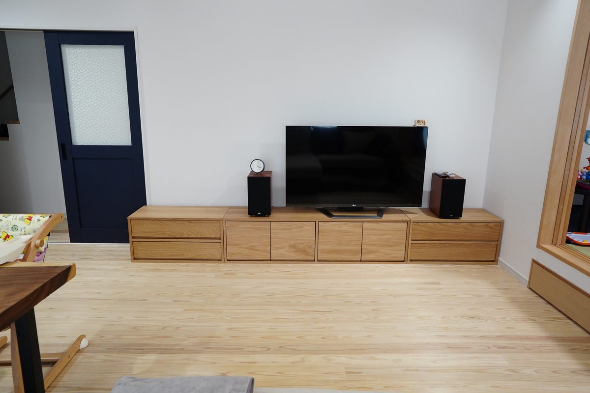 無印用品/スタッキングキャビネット・オーク材 テレビ台・テ