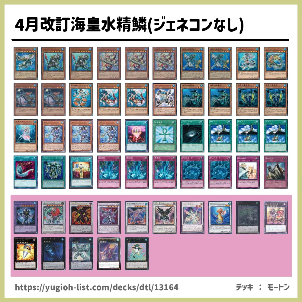 遊戯王【超本格構築‼️】海皇水精鱗デッキ 40枚 遊戯王 本格構築海皇水