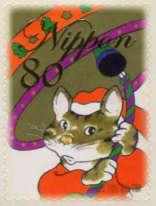 冬のグリーティング 郵便切手のデータ