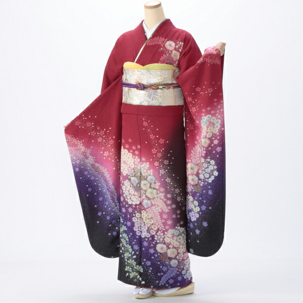 赤/ワインの振袖【販売】｜【公式】京都きもの友禅オンラインストア