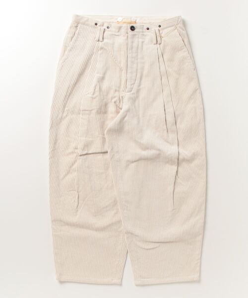 suzuki takayuki 麻ベージュストライプ サルエルパンツ サイズ2 suzuki