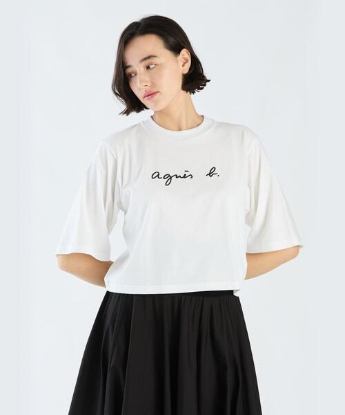 agnes b.（アニエスベー） tシャツ ロゴ コットン 5分袖 Tシャツ ”Yoko
