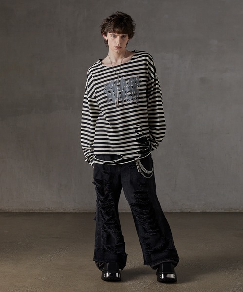 GRANCY tシャツ 「GRANCY」Patterned All Over Rhinestone Graphic