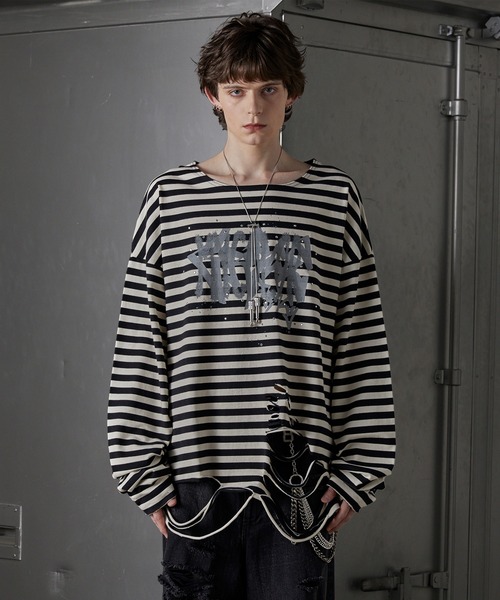 GRANCY tシャツ 「GRANCY」Patterned All Over Rhinestone Graphic