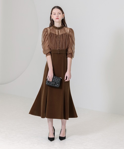 Leja（レジャ） ドレス 「LEJA」ドット柄ボレロマーメイドワンピース