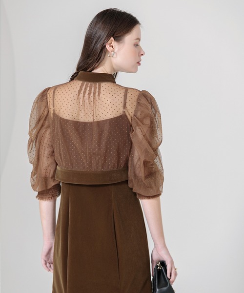 Leja（レジャ） ドレス 「LEJA」ドット柄ボレロマーメイドワンピース