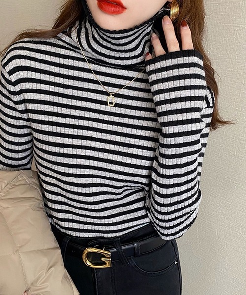 VitaFelice（ヴィータフェリーチェ） ニット セーター ストライプ