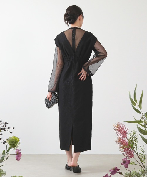 Kana ドレス ジャガード ワンピース チュール トップス セット