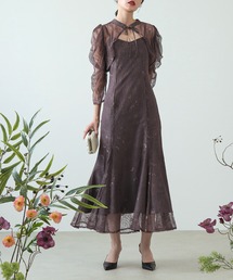 Kana ドレス 3way レースボレロセット フレア パーティー ドレス 2点