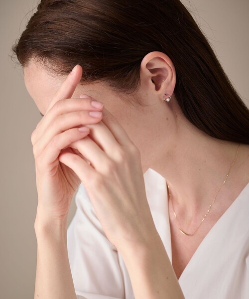 ete（エテ） ピアス K10YG パール サークル ピアス レディース