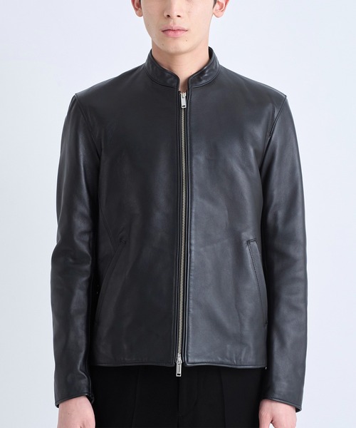 STUDIOUS 革ジャン ライダース ラムレザーシングルライダース メンズ