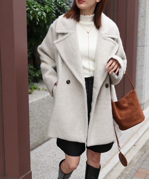 クロシェ ジャギーピーコート アウター CLOCHE（クロシェ）の