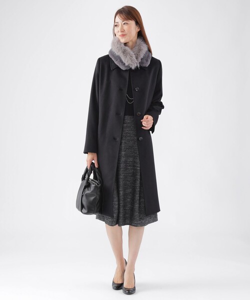 TRANS WORK（トランスワーク） ステンカラーコート コート ウール