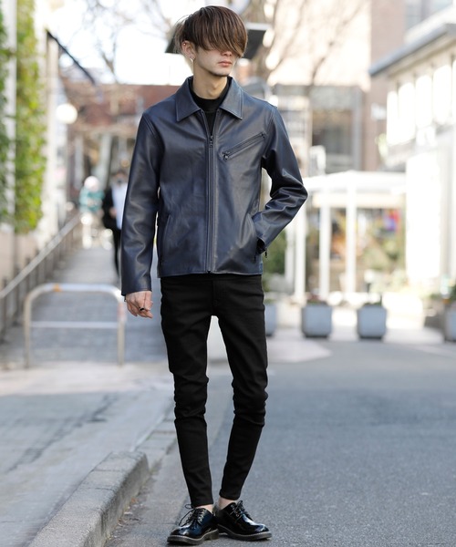 London Denim（ロンドンデニム） 革ジャン ライダース ラムレザー