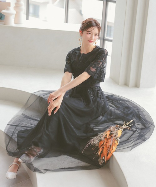 Retica（レティカ） ワンピース パーティー ドレス 二次会 シースルー