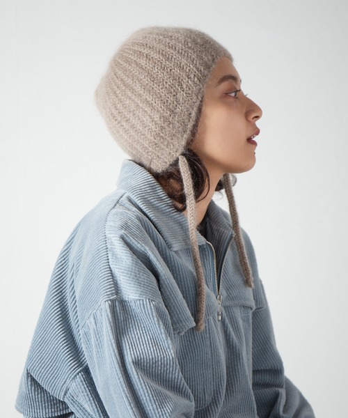 RACAL（ラカル） ニット帽 ニットキャップ Ear Cuff Mohair Knit Watch