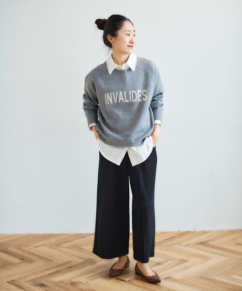 le.coeur blanc（ルクールブラン） パンツ ツイードライクワイド