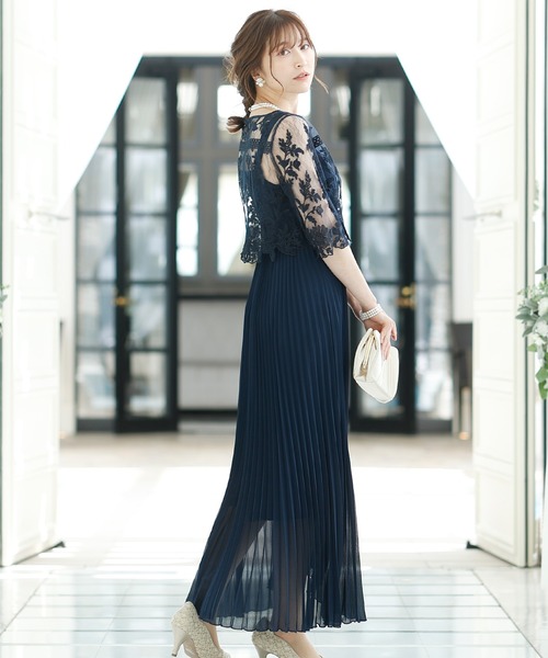 PourVous（プールヴー） ドレス ロング＆七分袖フォーマルシアー