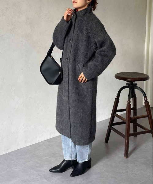 Thevon（ゼヴォン） ステンカラーコート コート シャギースタンド