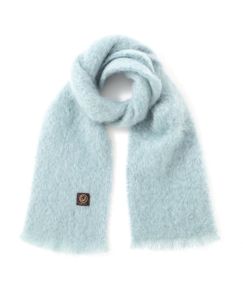 新品】アルアバイル EZCARAY モヘアマフラー ブルー 青 EZCARAY モヘア