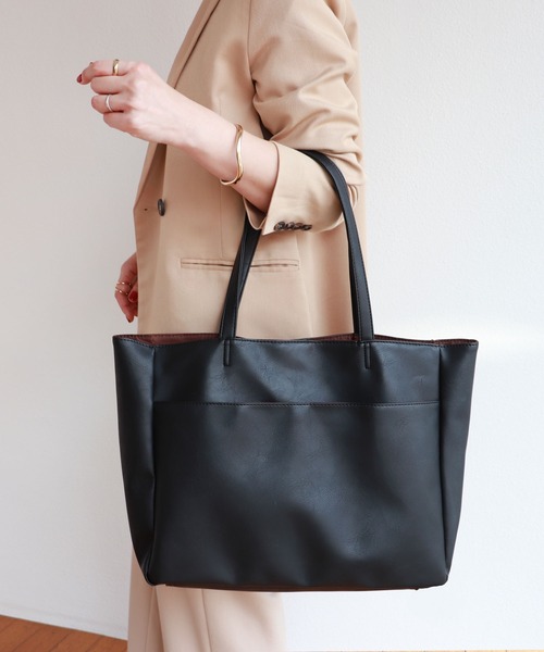 andme（アンドミー） トートバッグ 合成皮革A4トートバッグ レディース