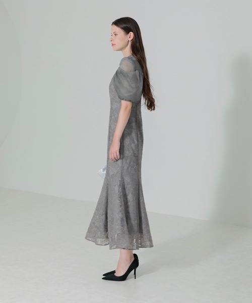 Leja（レジャ） ドレス 「LEJA」オーガンジードレープパフスリーブ