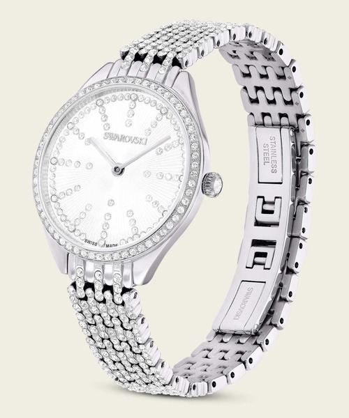 週末セール！】SWAROVSKI 時計 電池稼働中 サファイアガラス スイス製