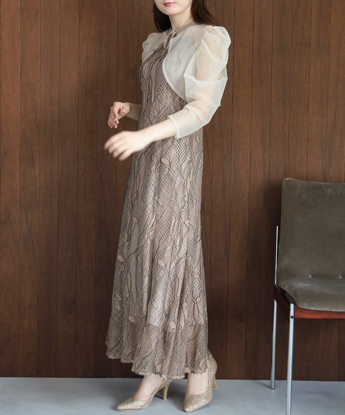 TRUDEA（トルディア） ドレス 2WAY オーガンジーボレロ×キャミ総