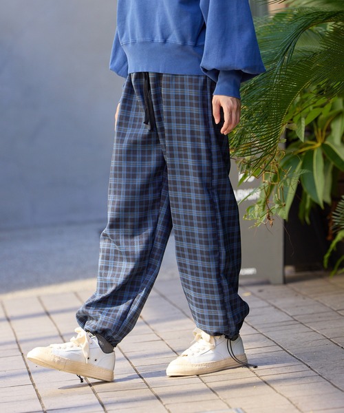 AO2 パンツ Plaid easy pants / チェック柄 イージーパンツ レディース