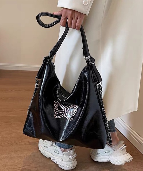 shopnikoniko（ショップにこにこ） トートバッグ バタフライ刺繍 2way