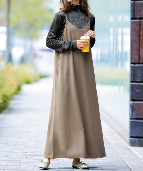 ニッセン（nissen） ワンピース 2点セット（シアートップス+キャミ