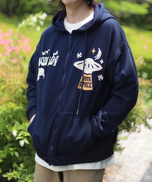 い*あ様 Paleduskパッチワークフーディ ジップパーカー ストリート