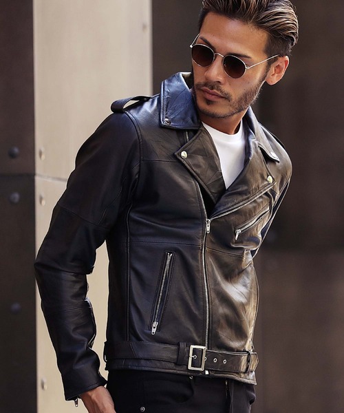 roshell（ロシェル） 革ジャン ライダース リプロダクトレザー 本革