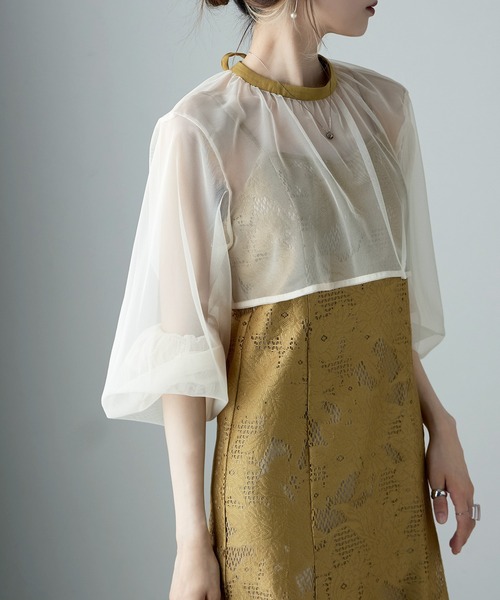 etoll.（エトル） ドレス 3wayシフォンボレロ＆レースキャミドレス