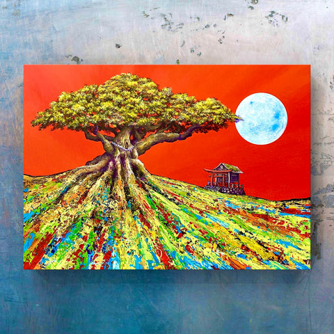 デスク本描き油絵模写/F4キャンバス・台付/ピカソ『冬の風景ヴァロリス